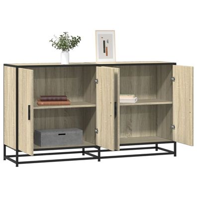 vidaXL Sideboard Sonoma-Eiche 134x35x76 cm Holzwerkstoff