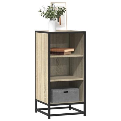 vidaXL Sideboard Sonoma-Eiche 35,5x35x76 cm Holzwerkstoff und Metall