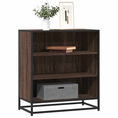 vidaXL Sideboard Braun Eichen-Optik 68x35x76 cm Holzwerkstoff & Metall