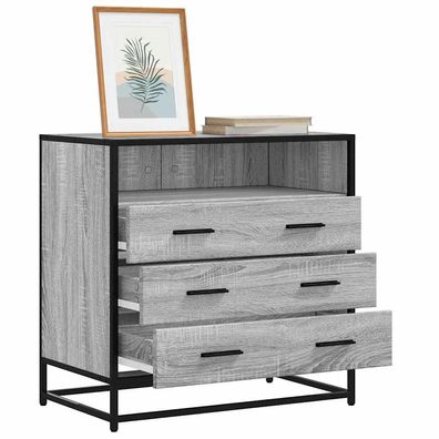 vidaXL Schubladenschrank Grau Sonoma 70x41x70 cm Holzwerkstoff