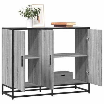 vidaXL Sideboard Grau Sonoma 94x35x76 cm Holzwerkstoff