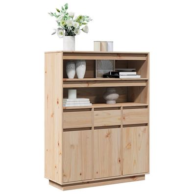 vidaXL Highboard 89x34x116,5 cm Massivholz Kiefer