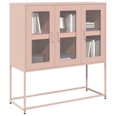 vidaXL Sideboard Rosa 100,5x39x107 cm Kaltgewalzter Stahl