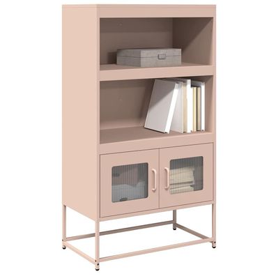 vidaXL Highboard Rosa 68x39x123 cm Stahl