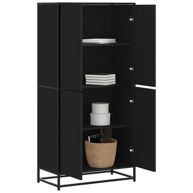 vidaXL Highboard Schwarz 68x35x139 cm Holzwerkstoff