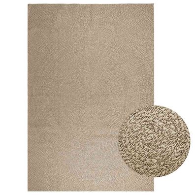 vidaXL Teppich ZIZUR Beige 240x340 cm Jute-Optik Indoor und Outdoor