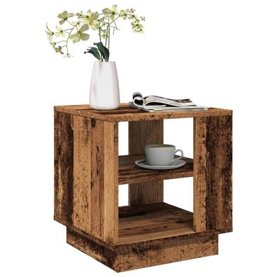 vidaXL Couchtisch Altholz-Optik 40x40x43 cm Holzwerkstoff