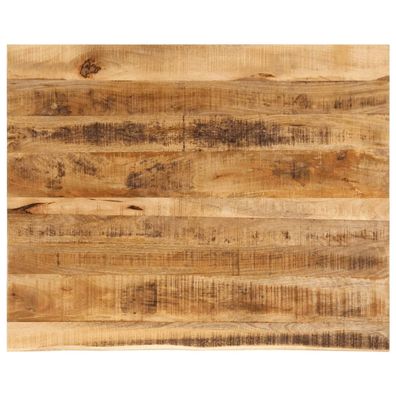 vidaXL Tischplatte 100x80x3,8 cm Baumkante Massivholz Raues Mangoholz