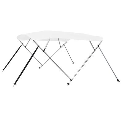 vidaXL 4-Bow Bimini Top Weiß 243x210x137 cm