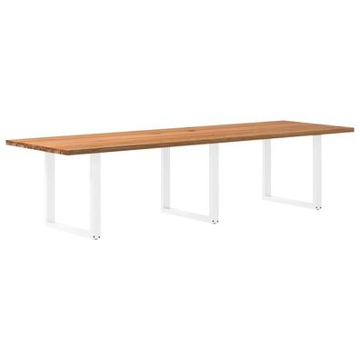 vidaXL Esstisch Hellbraun 320x100x74 cm Massivholz Eiche Rechteckig