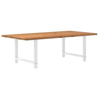 vidaXL Esstisch Hellbraun 240x120x74 cm Massivholz Eiche Rechteckig