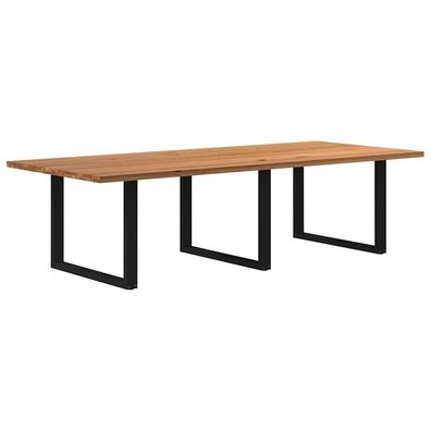 vidaXL Esstisch Hellbraun 280x120x74 cm Massivholz Eiche Rechteckig