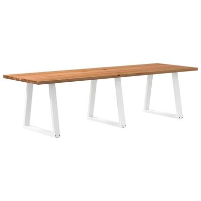 vidaXL Esstisch Hellbraun 280x90x74 cm Massivholz Eiche Rechteckig