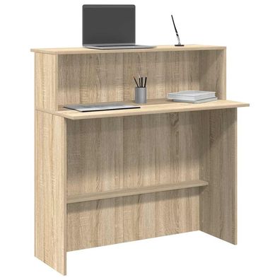 vidaXL Empfangstheke Sonoma-Eiche 100x50x103,5 cm Holzwerkstoff