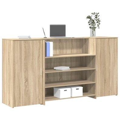 vidaXL Empfangstheke Sonoma-Eiche 200x50x103,5 cm Holzwerkstoff