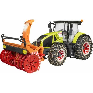 bruder Claas Axion 950 mit Schneeketten und Schneefräse