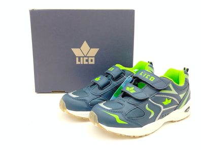 LICO Jungen Klett Halbschuh blau grün