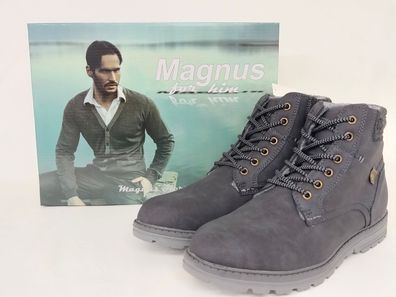 Magnus Herren Knöchelschnürschuh grau Warmfutter