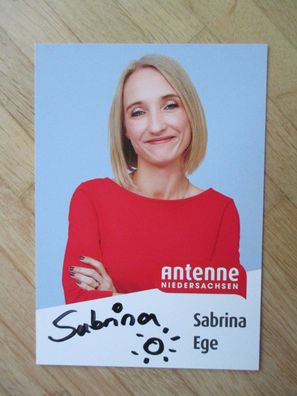 Antenne Niedersachsen Moderatorin Sabrina Ege - handsigniertes Autogramm!!