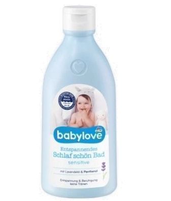 Babylove, Schlaf schön Bad sensitive, 500ml