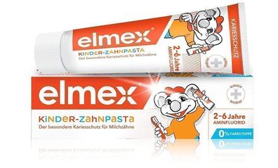 Elmex Kinderzahnpasta 2-6 Jahre, 50 ml Zahnschutz fér Milchzähne