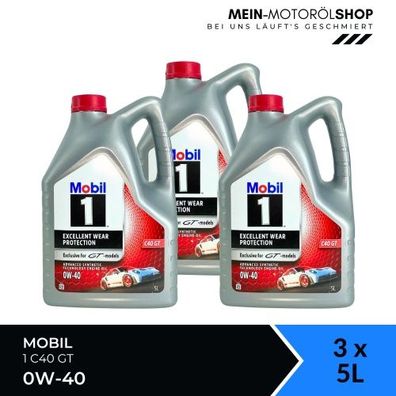 Mobil 1 C40 GT 0W-40 3x5 Liter