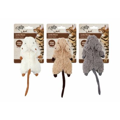 AFP Lambswool-Jumbo Crinkle Catnip Rodent