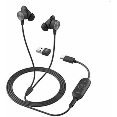 Logitech Zone Wired Earbuds Microsoft Teams USB-Headset schwarz