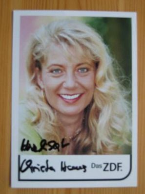 ZDF Fernsehmoderatorin Christa Haas - handsigniertes Autogramm!!!