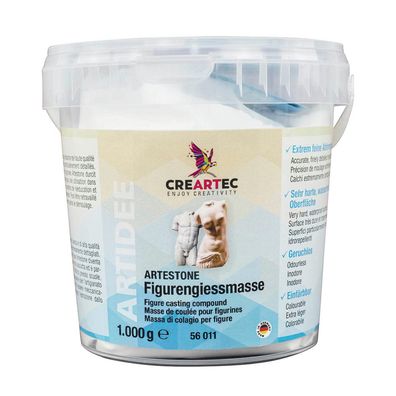 Artestone-Figurengießmasse, Abformmasse, für Figuren, weiß, 1 Kg