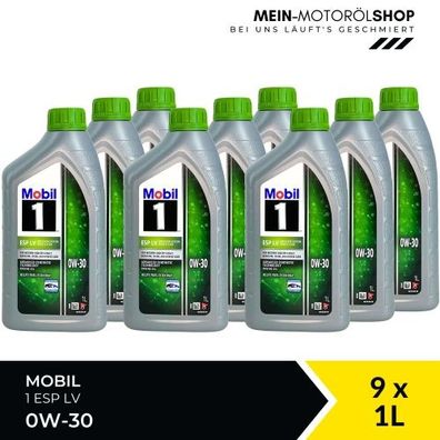 Mobil 1 ESP LV 0W-30 9x1 Liter