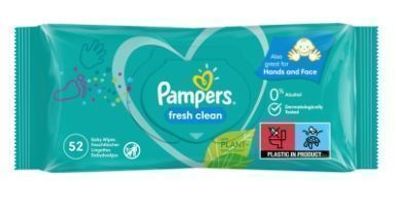 Pampers Fresh Clean Feuchttücher, 52 Stück