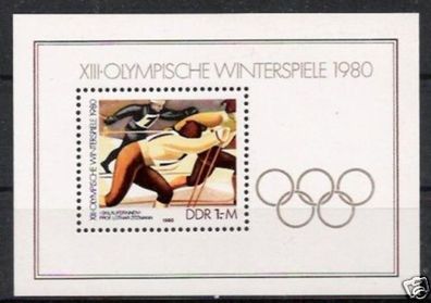 DDR Block Nr.57 * * Winterolympiade 1980, postfrisch