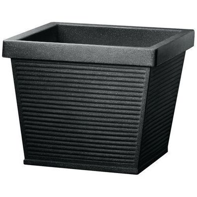 Blumenkübel Fokus quadratisch 40 x 40 x 33 cm schwarz PATIO