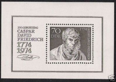 DDR Block Nr.40 * * Caspar D. Friedrich 1974, postfrisch