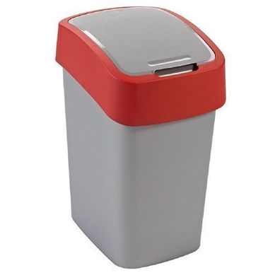 Mülleimer Flip Bin 45 L grau - rot CURVER