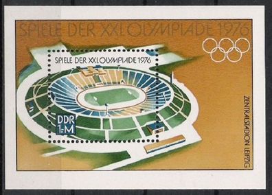 DDR Block Nr.46 * * Olympiade 1976, postfrisch