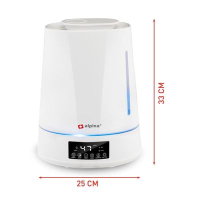 Luftbefeuchter Ultraschall Aroma Diffuser Duftöl Timer LED Humidifier Alpina 4L