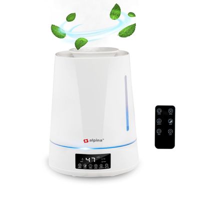 Alpina 4L Luftbefeuchter Ultraschall Aroma Diffuser Duftöl Timer LED Humidifier