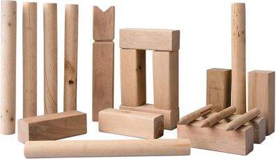 Kubb Wikingerspiel Wurfspiel Schach Holz Outdoor Spiel Rasenschach Eddy Toys