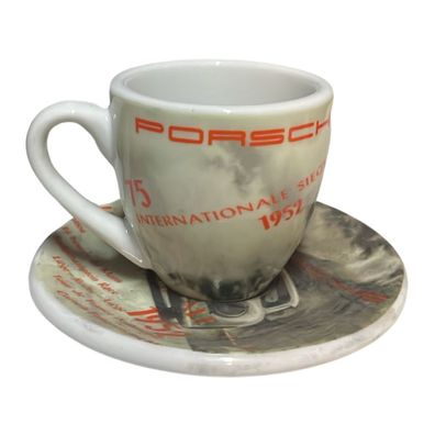 Porsche Espressotasse mit Untertasse Espresso Tasse 75 Inter. Siege 1952