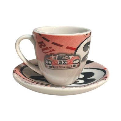 Porsche Espressotasse mit Untertasse Espresso Glas Tasse Porzellan 917/20