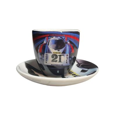 Porsche Espressotasse + Untertasse Espresso Glas Porsche 917 LH-Coupe Tasse