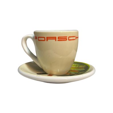 Porsche Espressotassen mit Untertasse EspressoGläser " Meisterschaft 1964 "