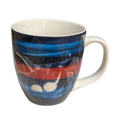 Porsche Kaffeetasse Kaffeebecher bunt Kaffeetasse Becher Tasse Kaffeepott Blau