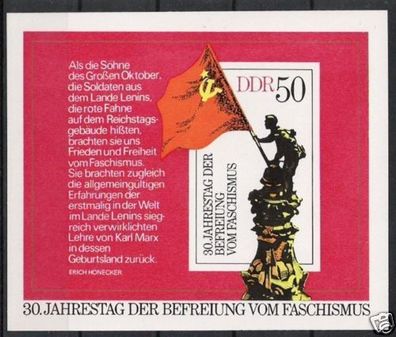 DDR Block Nr.42 * * 30. Jahre Befreiung 1975, postfrisch