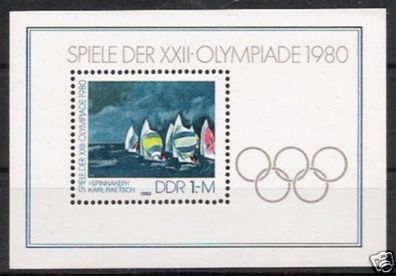 DDR Block Nr.60 * * Olympiade 1980, postfrisch