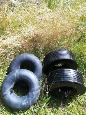 2 x Reifen inkl- Schlauch 15x6-00-6 (GV), TT, 4PR für Heuwender Kings Tire