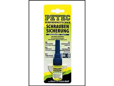 Petec Schraubensicherung mittelfest blau Flasche