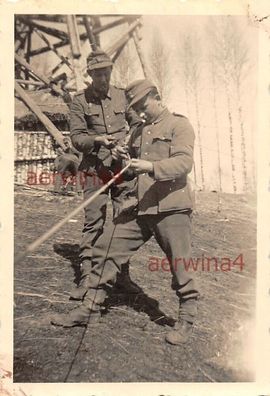 deutsche Soldaten am Aussichtsturm Kromani Lettland Ostfront